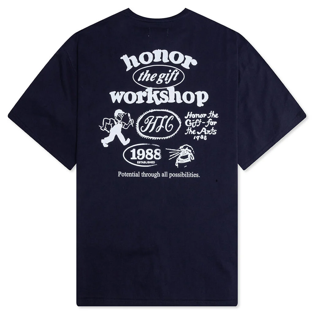 Honor Workshop Tee - Navy - Image 2