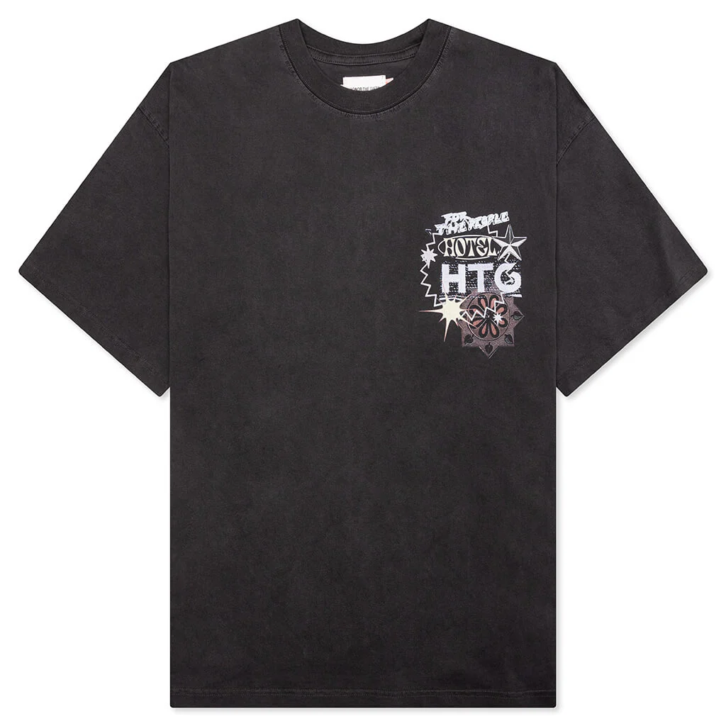 HTG Hotel Collage S/S Tee - Black