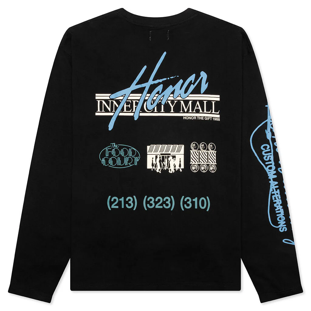 HTG Mall Logo L/S Tee - Black - Image 2