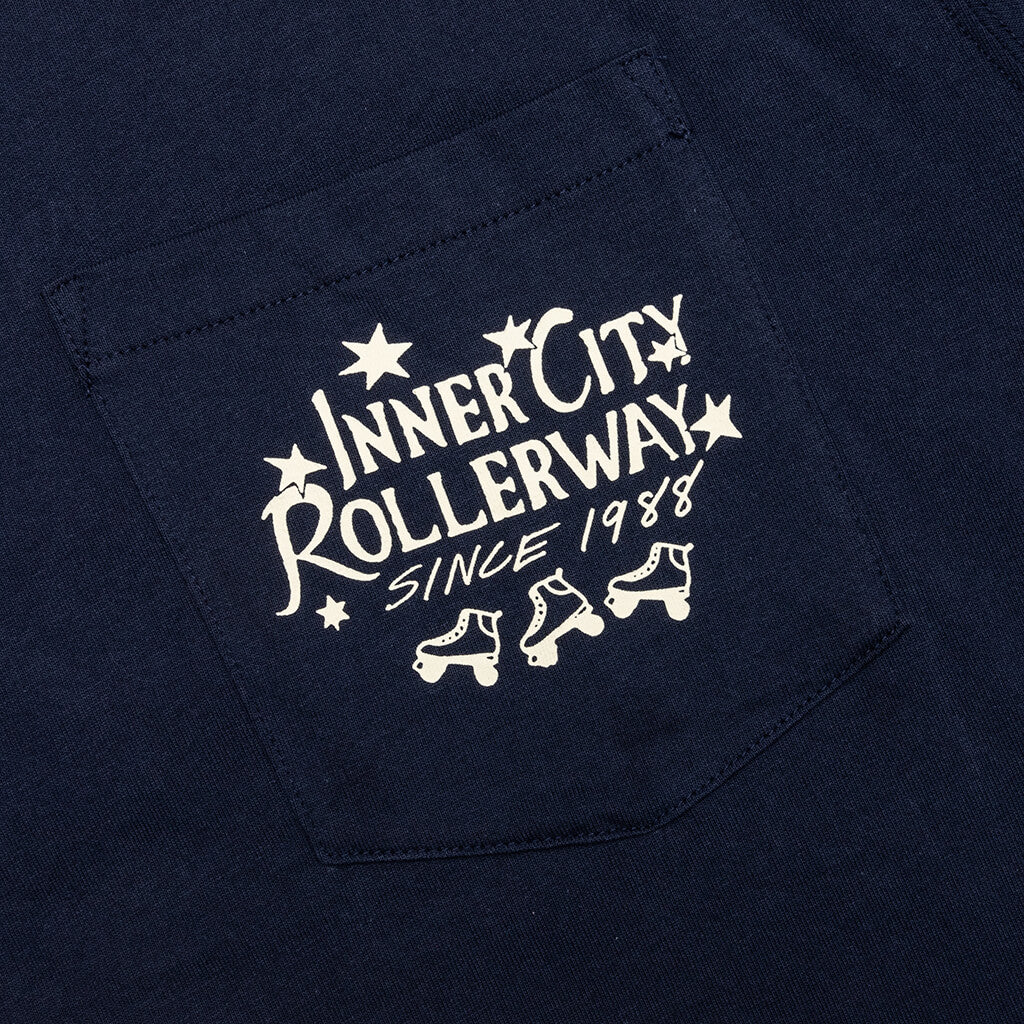 Inner City Rollerway S/S Tee - Navy - Image 3