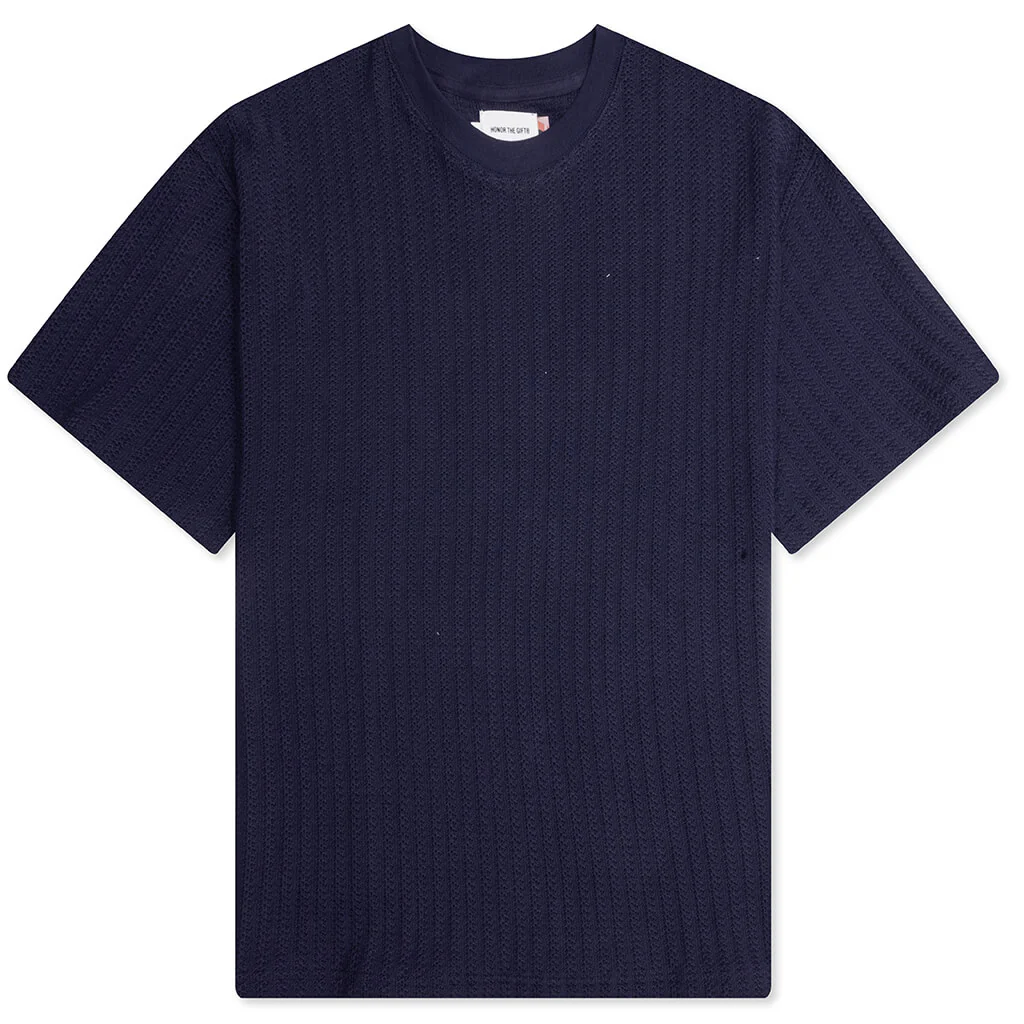 Knit Box Tee - Navy