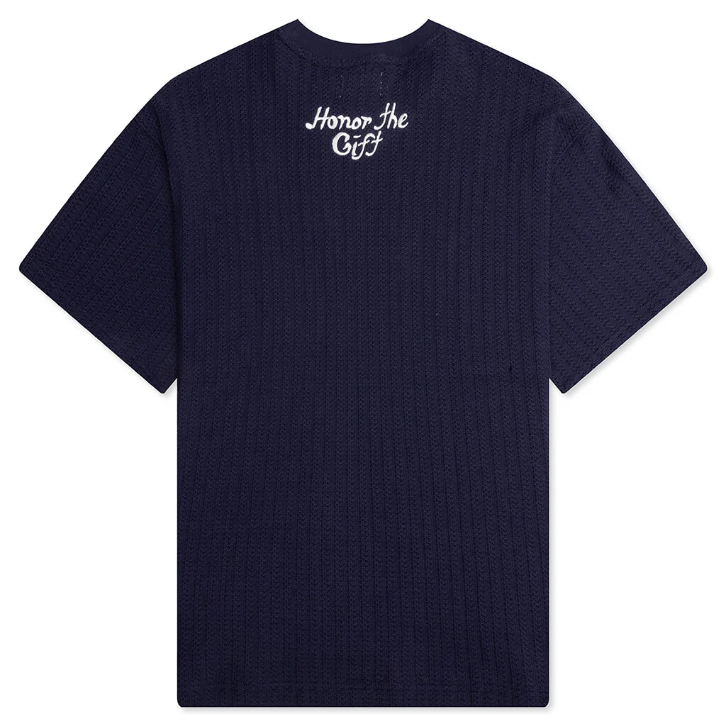 Knit Box Tee - Navy - Image 2