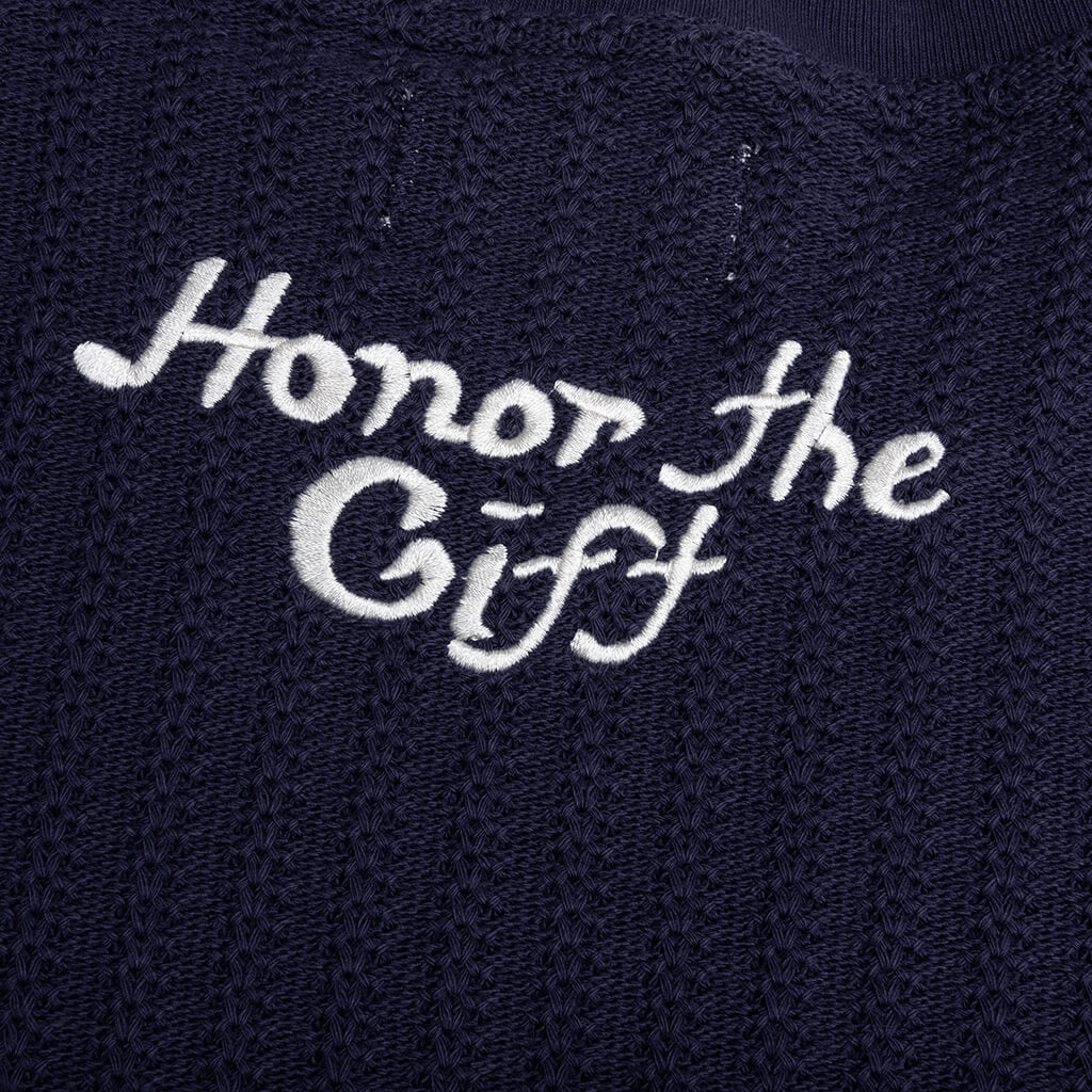 Knit Box Tee - Navy - Image 3