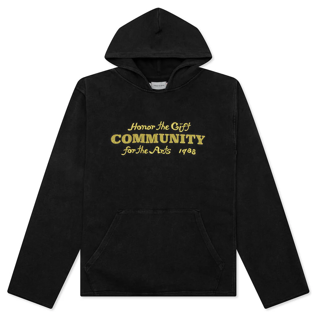Oil Vintage Hoodie - Black