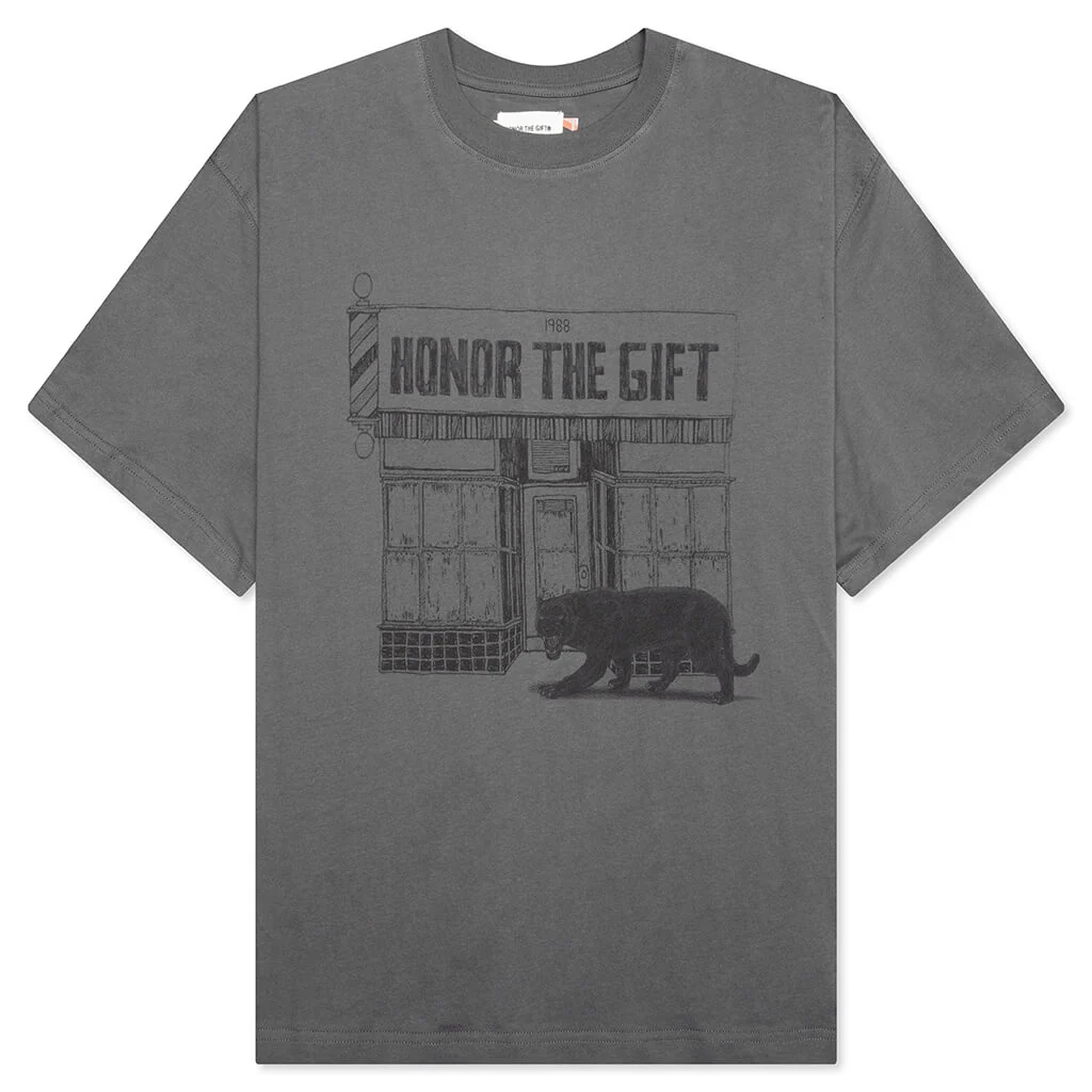 Panther Barbershop S/S Tee - Grey