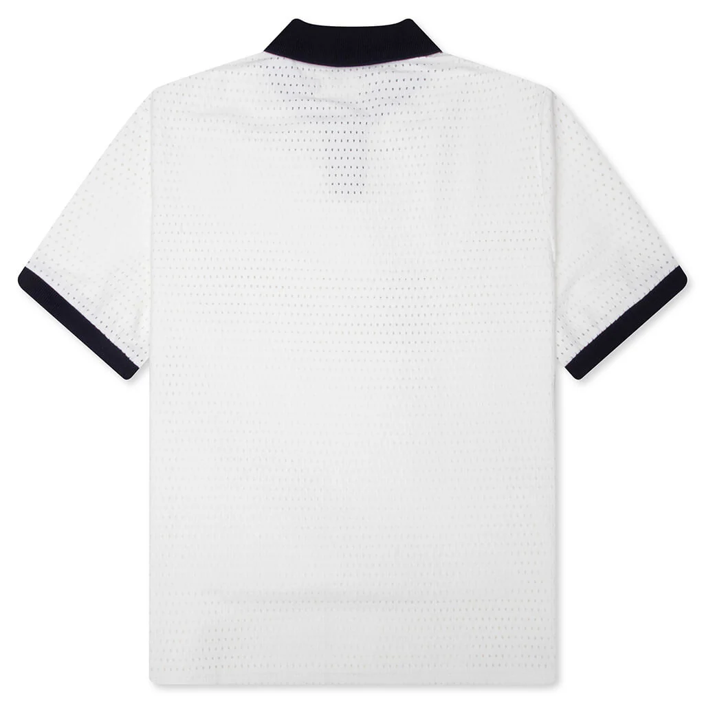 Pique Colorblock Polo - Bone - Image 2