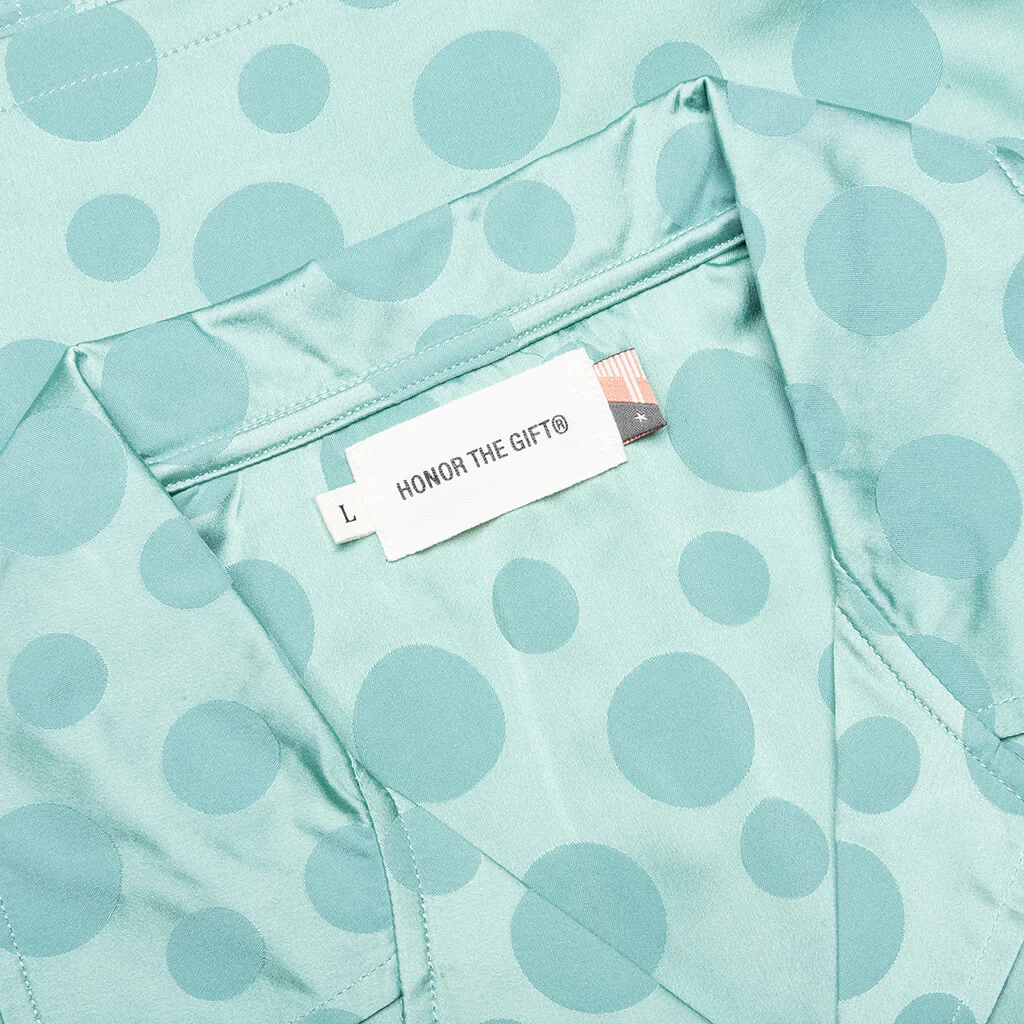 Polka Dot Camp Shirt - Green - Image 4