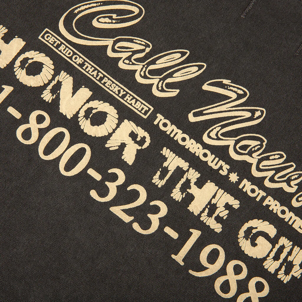 Procastination Hotline S/S Tee - Black - Image 4
