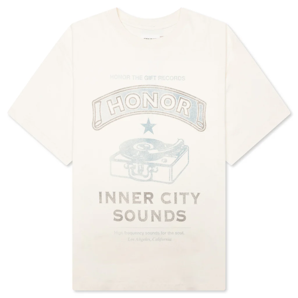 Records Tee - Cream