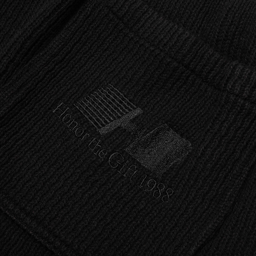 Rib Knit Drawcord 7" Shorts - Black - Image 5