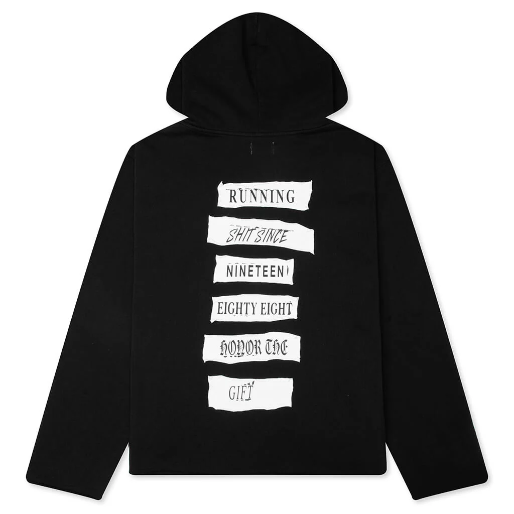 Running Shit Since 1988 Zip Hoodie - Black - Image 2