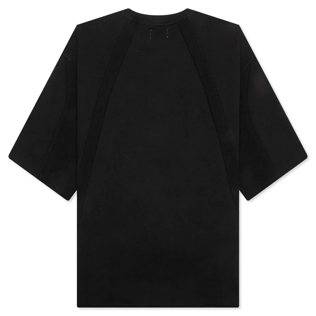 S/S Panel Terry Jumper - Black - Image 2