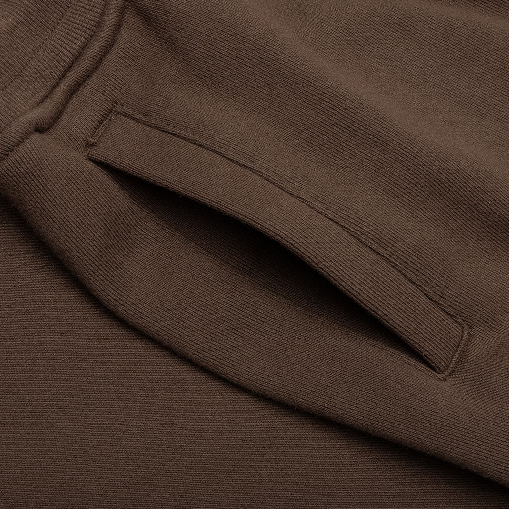 Script Embroidered Sweats - Brown - Image 3