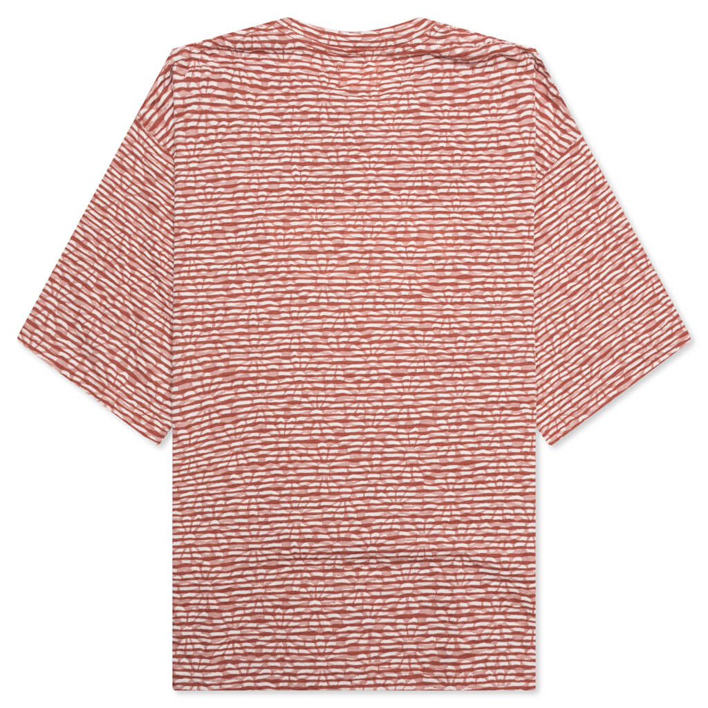 Stripe Box Tee - Brick - Image 2