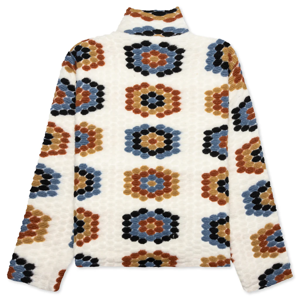 Textured Full Zip - Cream - Image 2