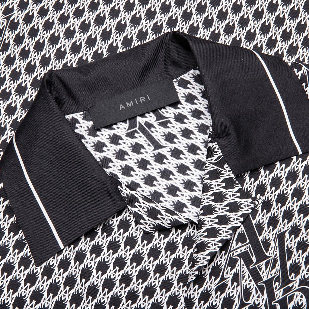 Houndstooth Bowling Shirt - Black - Image 3