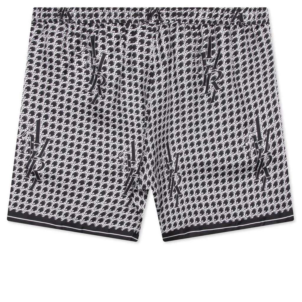 Houndstooth Silk Short - Black - Image 2