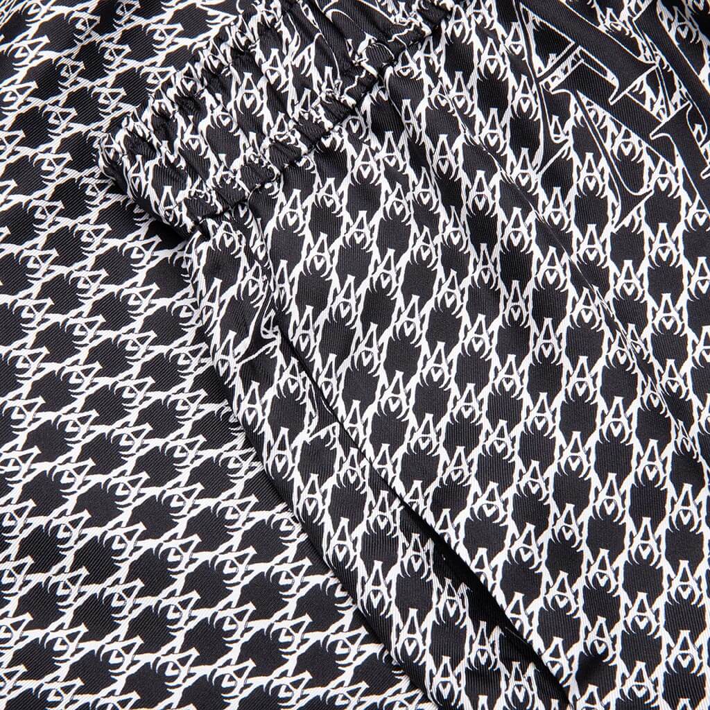 Houndstooth Silk Short - Black - Image 4
