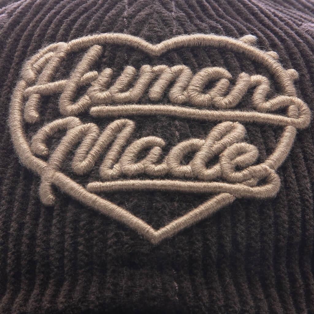6 Panel Corduroy Cap - Brown - Image 2