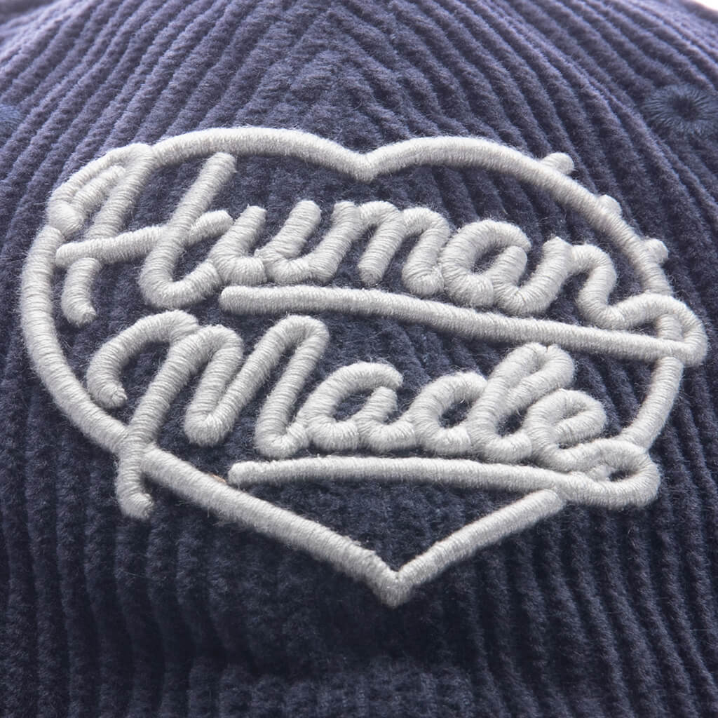 6 Panel Corduroy Cap - Navy - Image 2
