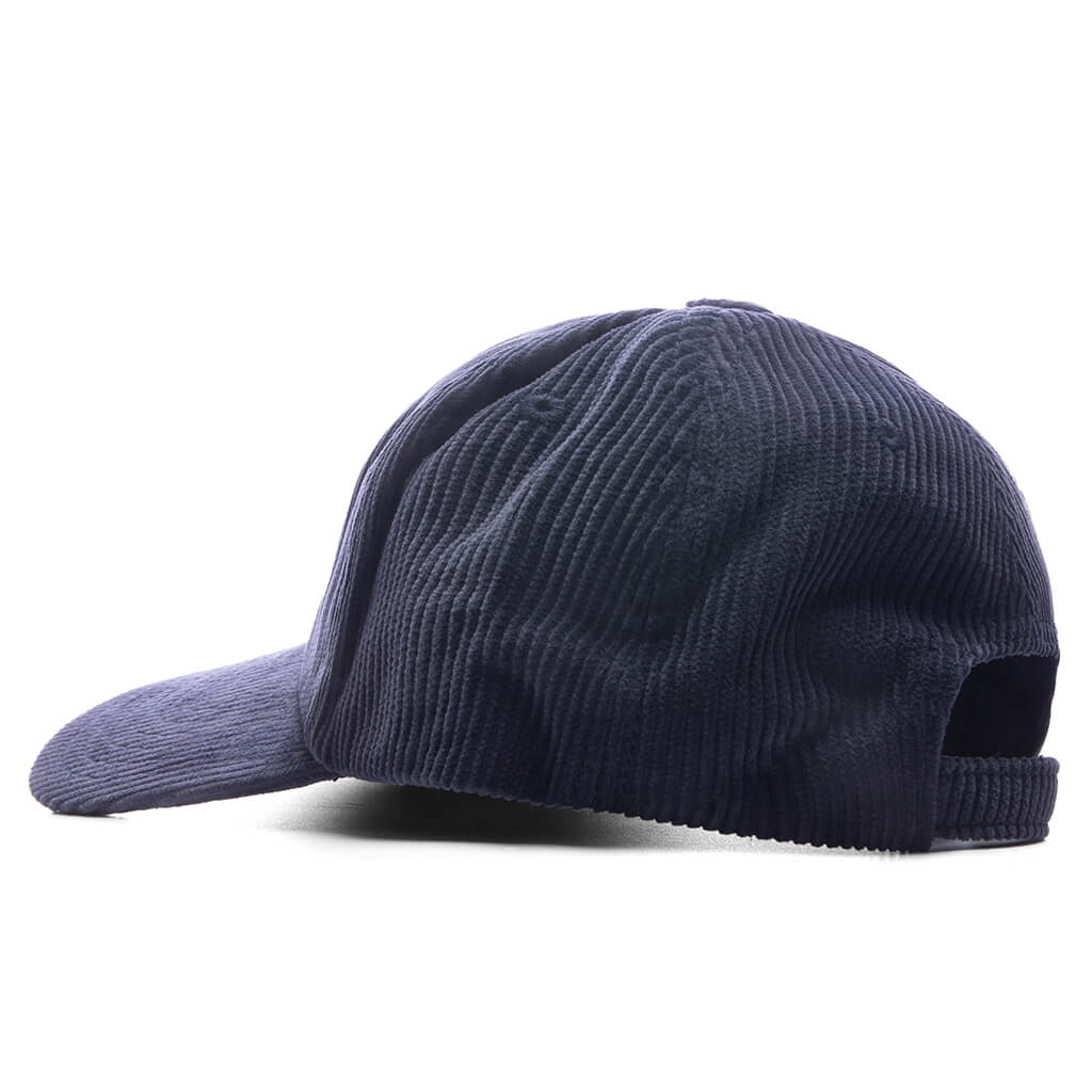 6 Panel Corduroy Cap - Navy - Image 4