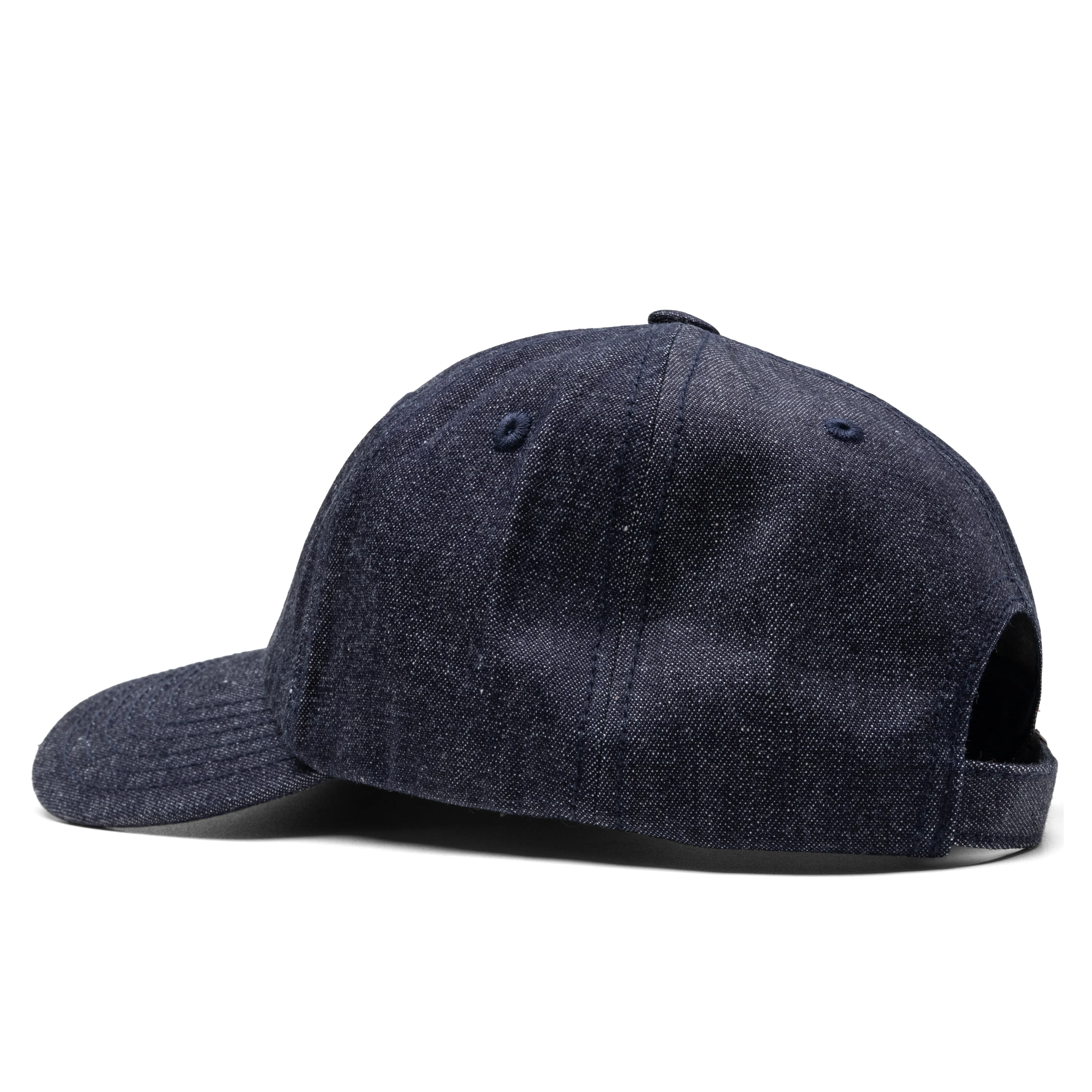6 Panel Denim Cap - Indigo - Image 4