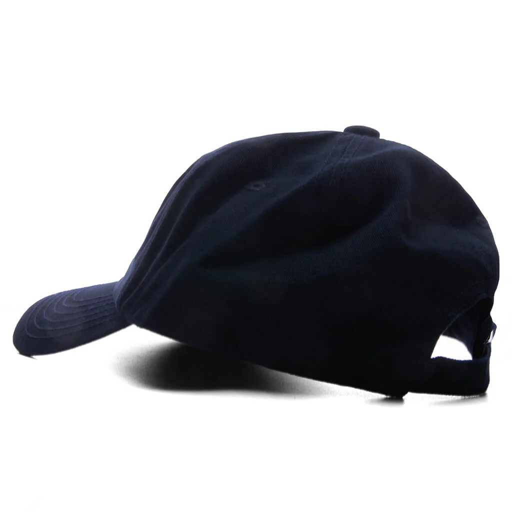 6 Panel Twill Cap #18 - Navy - Image 4
