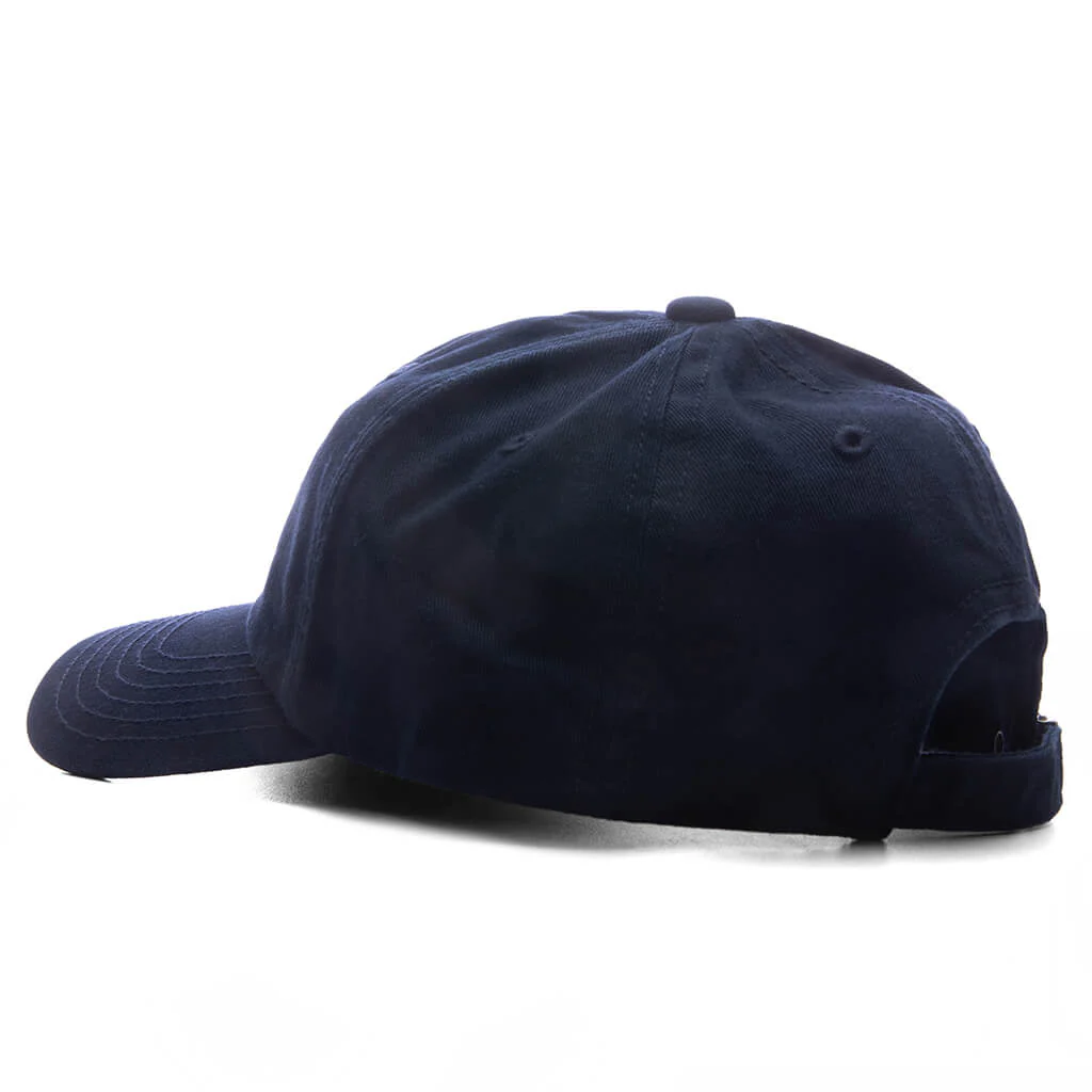 6 Panel Twill Cap #19 - Navy - Image 3