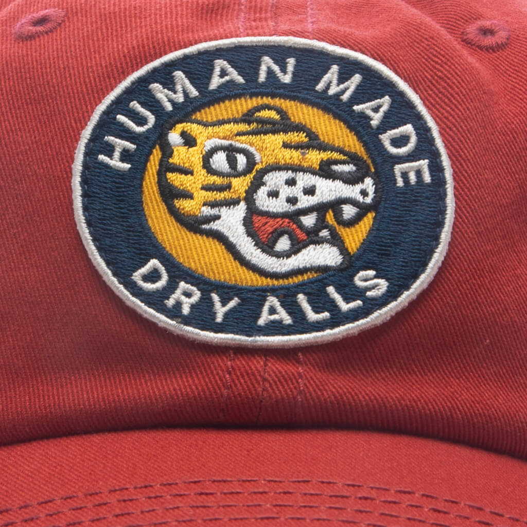 6 Panel Twill Cap #19 - Red - Image 4