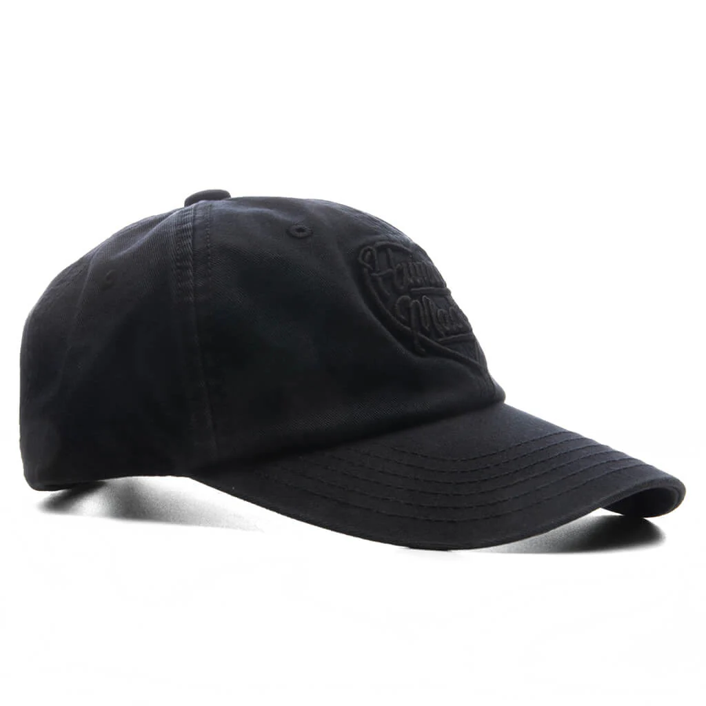 6 Panel Twill Cap #21 - Black - Image 3