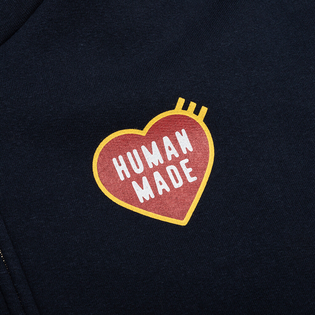 Classic Zip-Up Hoodie - Navy - Image 4