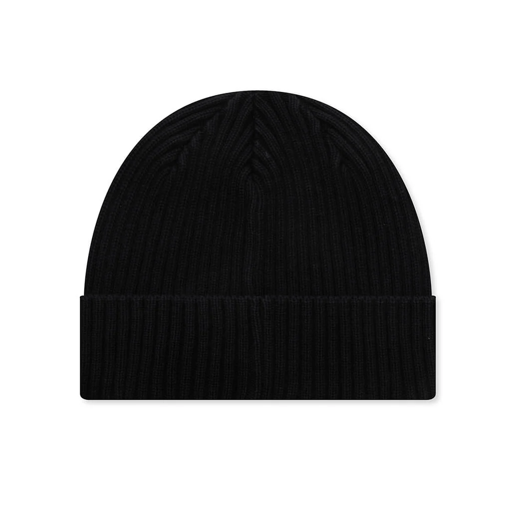 Cotton Rib Beanie - Black - Image 3