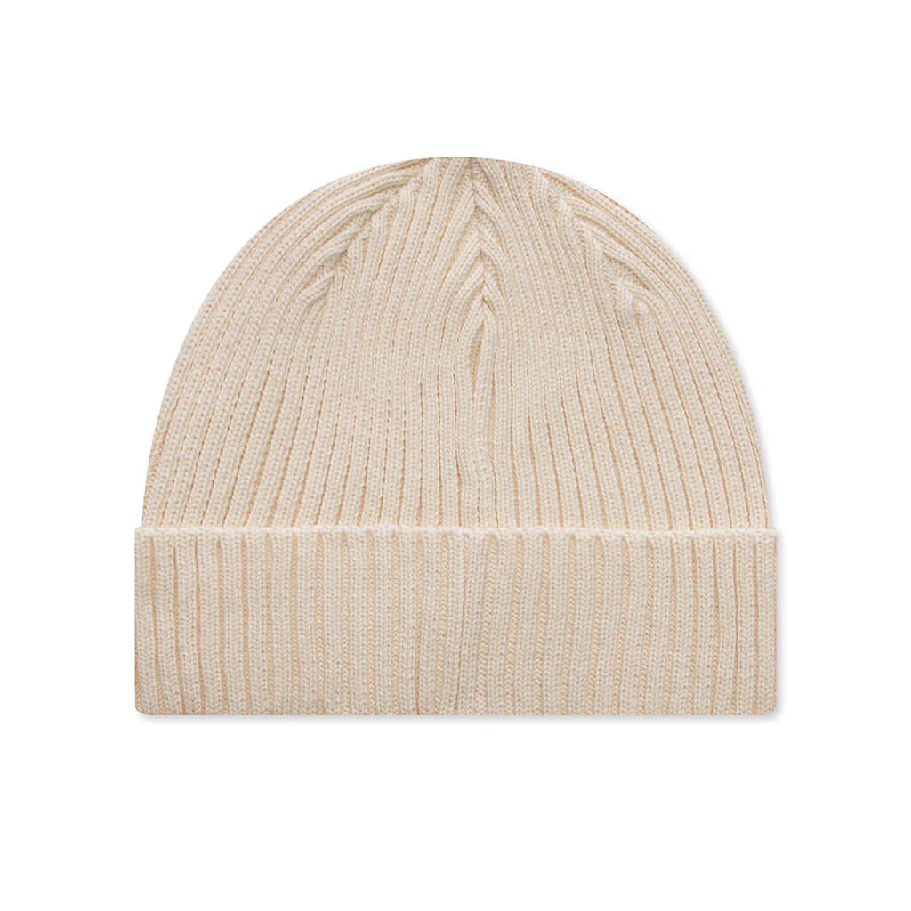 Cotton Rib Beanie - White - Image 3