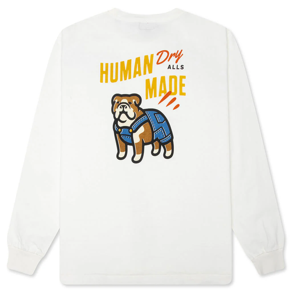 Graphic L/S T-Shirt #37 - White - Image 2