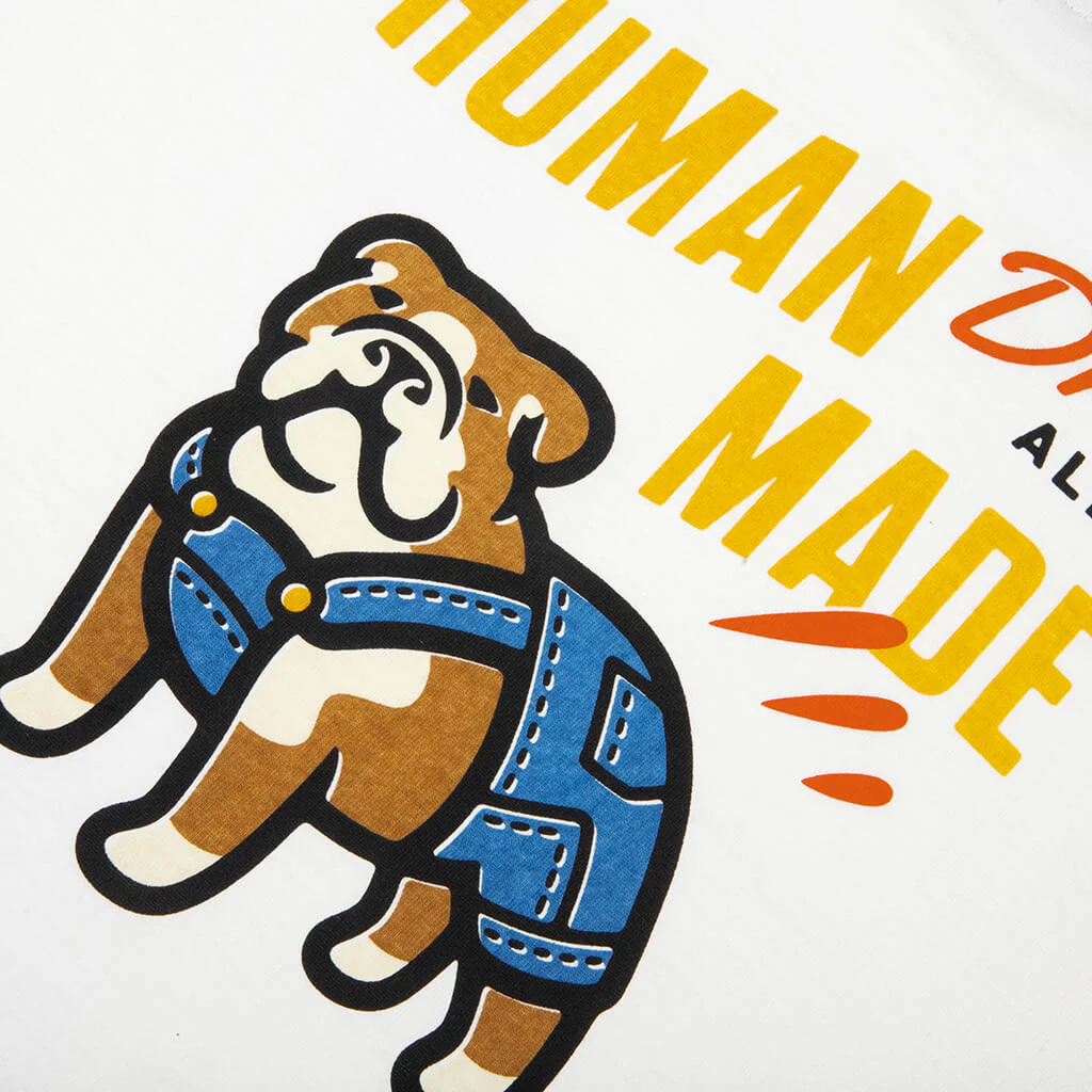 Graphic L/S T-Shirt #37 - White - Image 4
