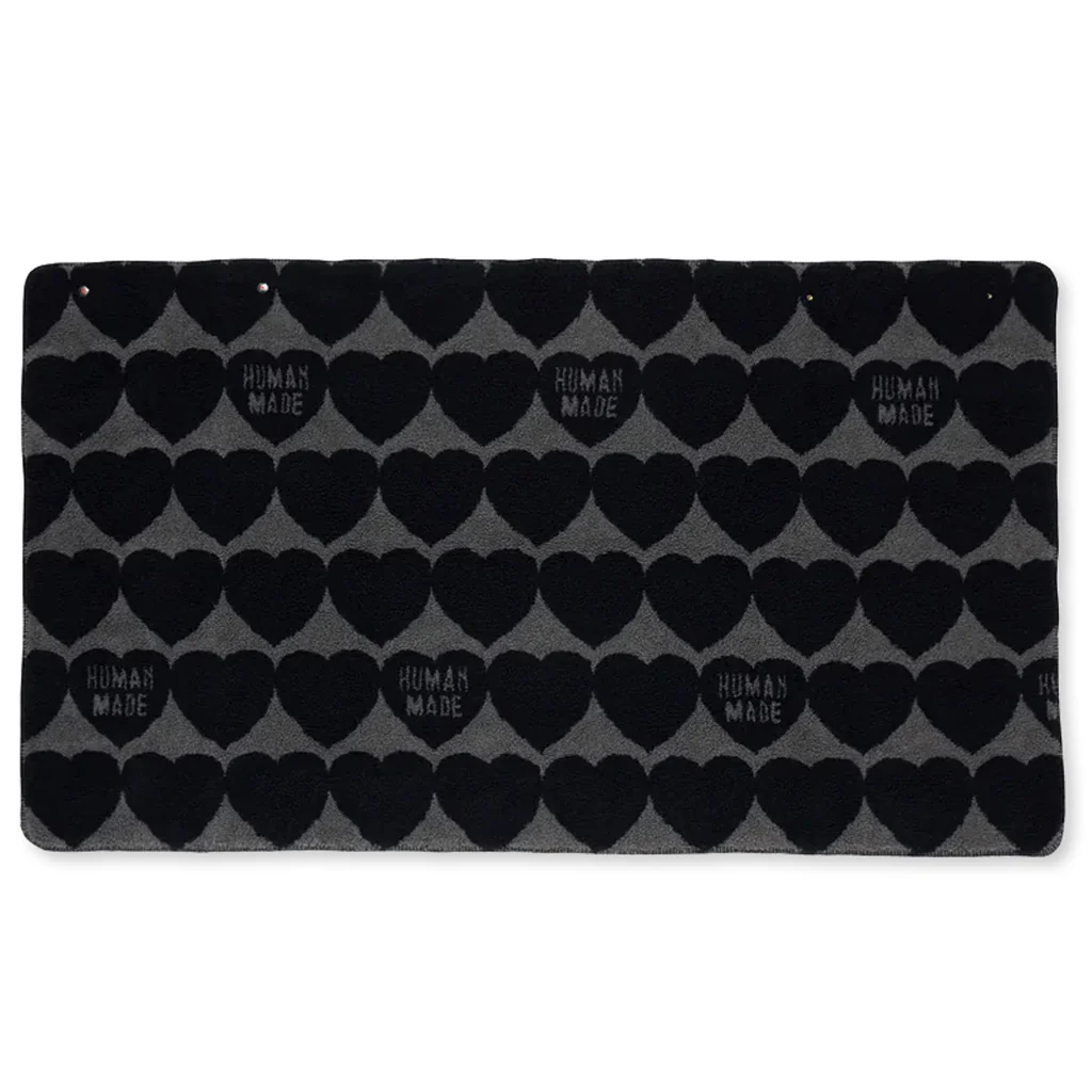 Heart Fleece Blanket - Navy - Image 2