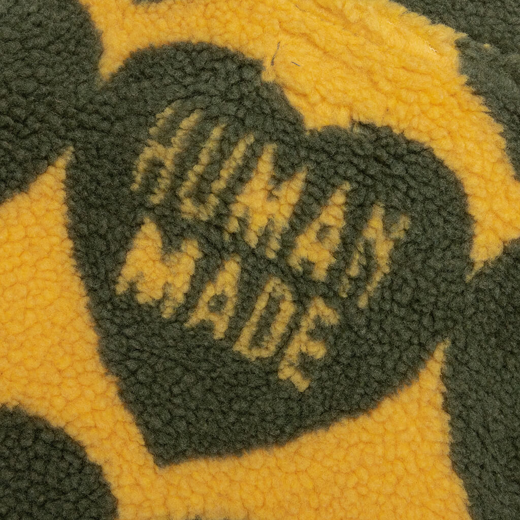 Heart Fleece Jacket - Olive Drab - Image 4