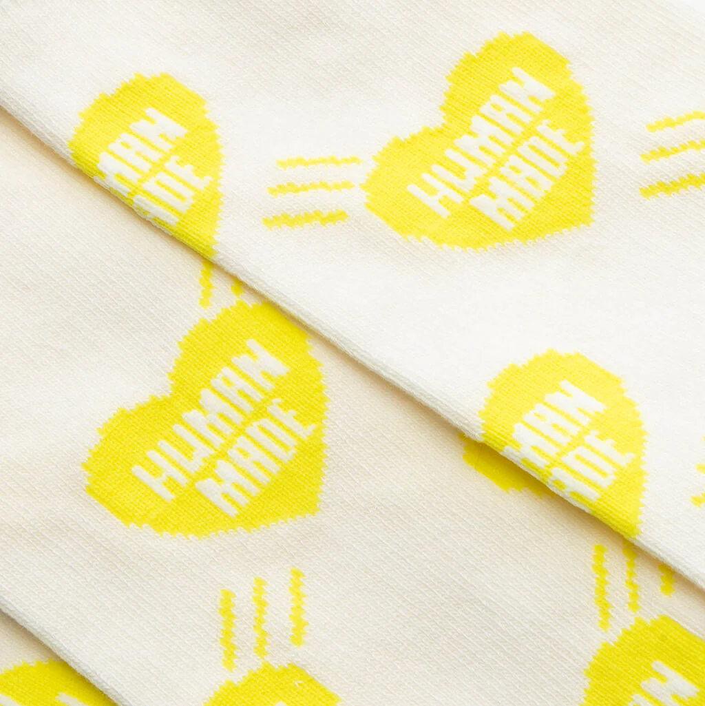 Heart Socks - Yellow - Image 2