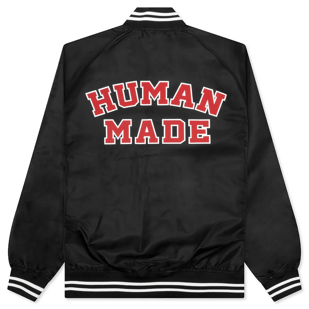 Nylon Stadium Jacket - Black - Image 2