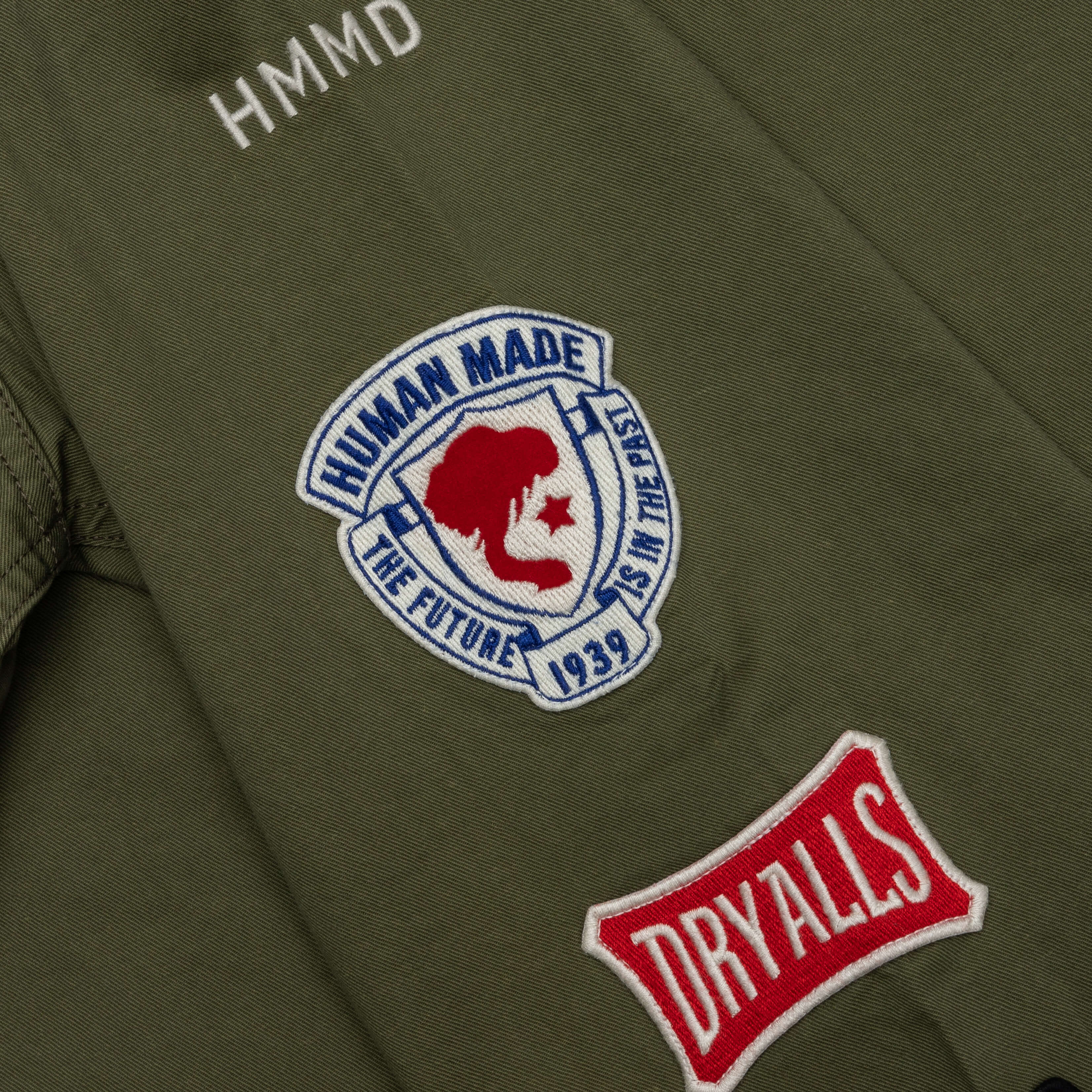 Patched Military Shirt - Olive Drab - Image 4