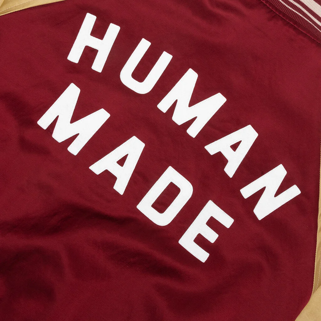 Reversible Satin Jacket - Burgundy - Image 3