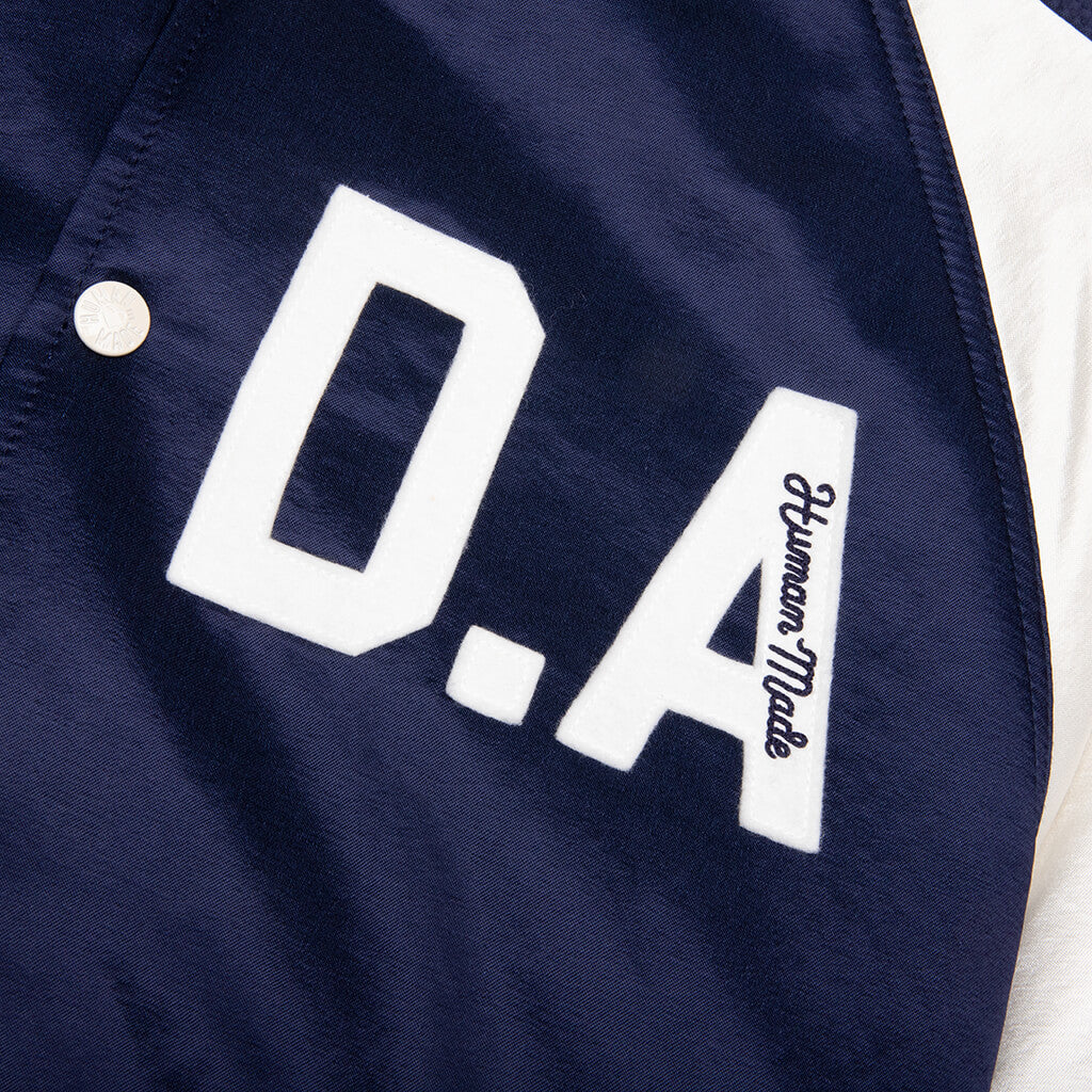 Satin Stadium Jacket - Navy - Image 4