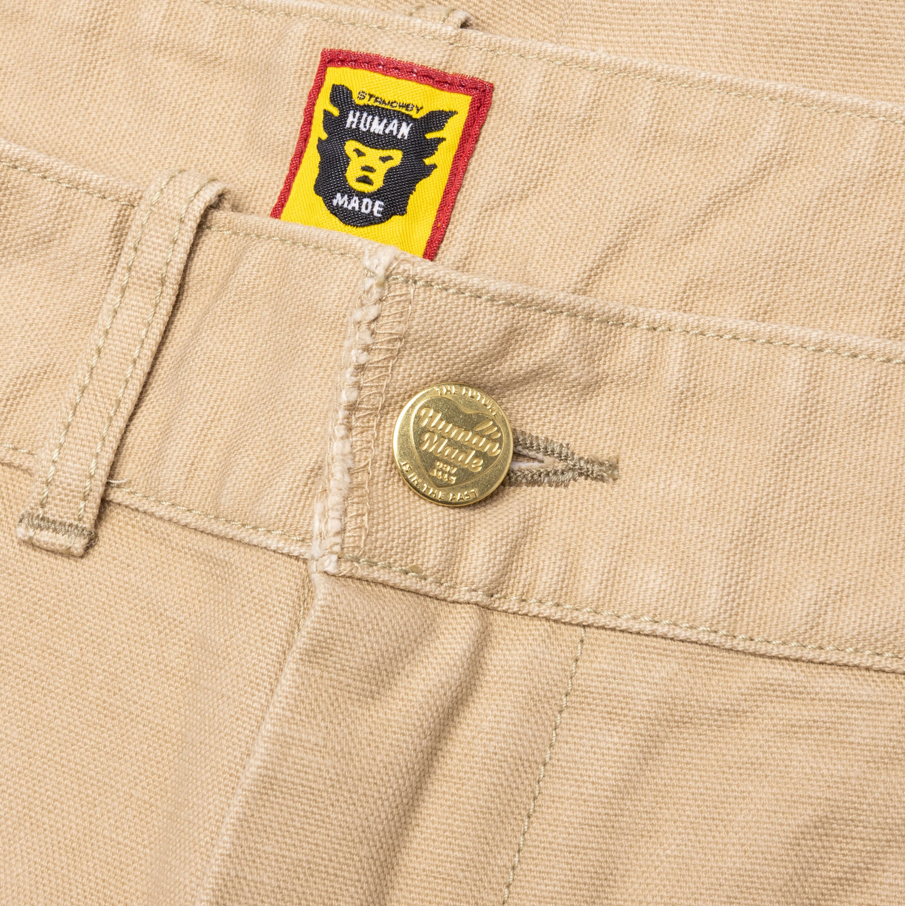 Washed Duck Work Pants - Beige - Image 3