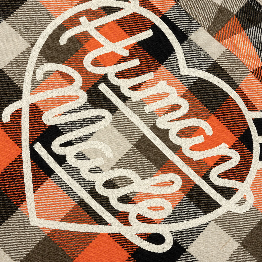 Wool Check Shirt - Orange - Image 4