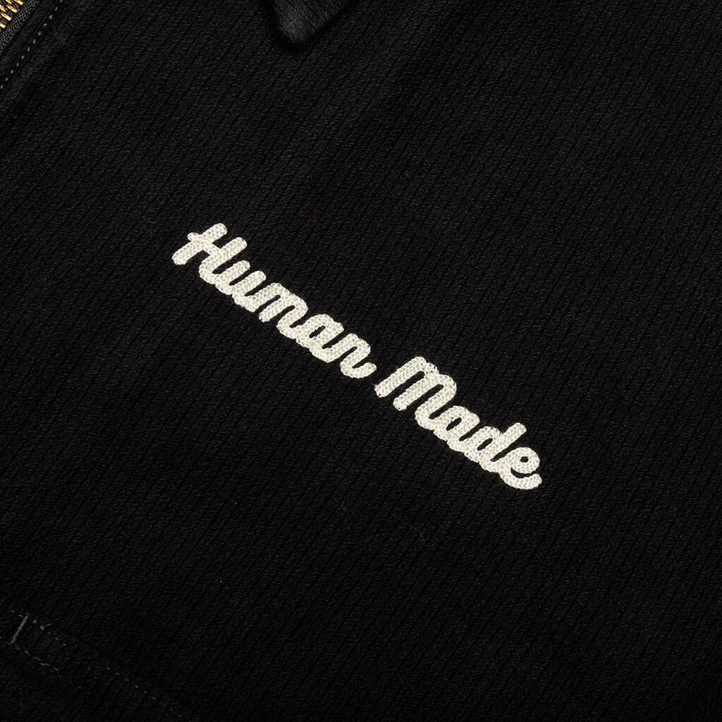 Zip-Up Work Jacket - Black - Image 3