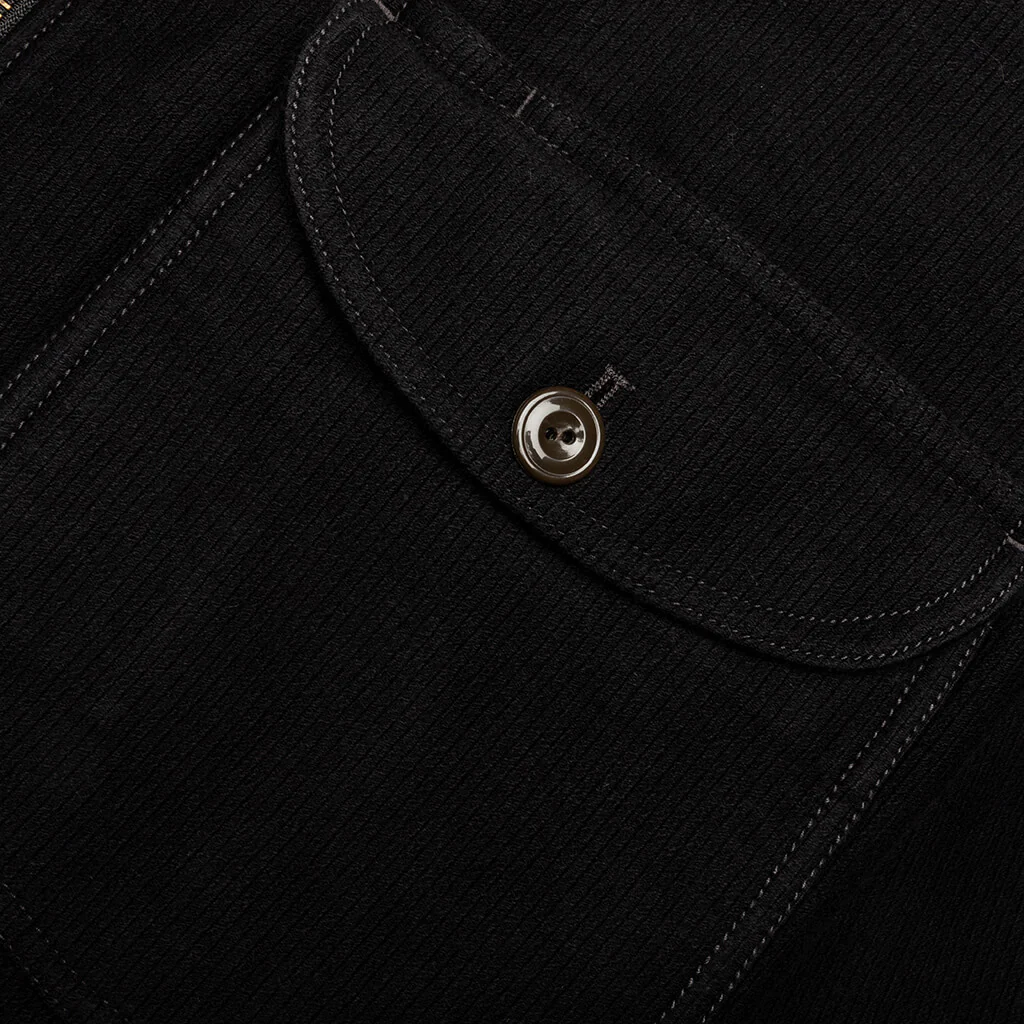 Zip-Up Work Jacket - Black - Image 4