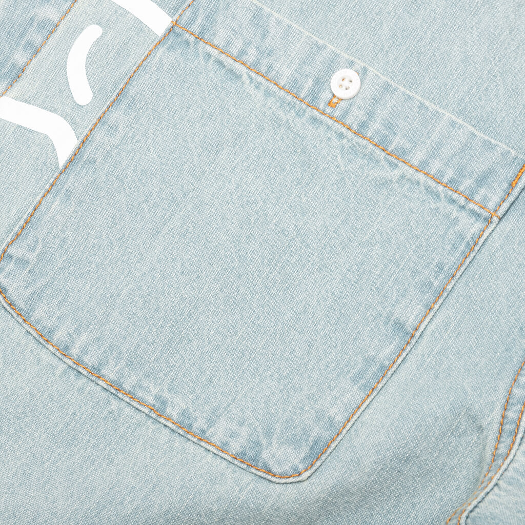 Blue Dog S/S Cropped Fit Woven Shirt - Blueberry Haze - Image 4