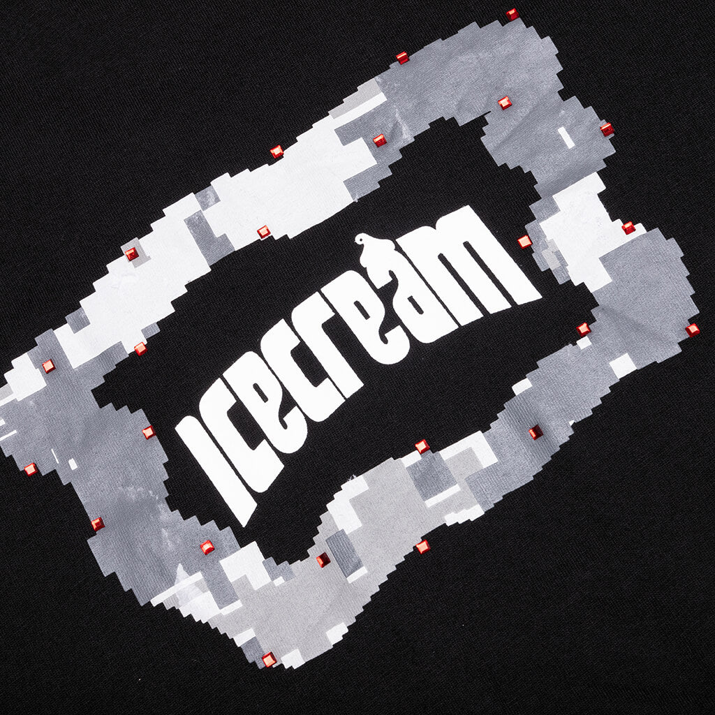 Blurred S/S Tee - Black - Image 3