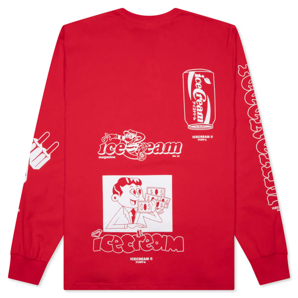 Loosie L/S Knit - True Red - Image 2