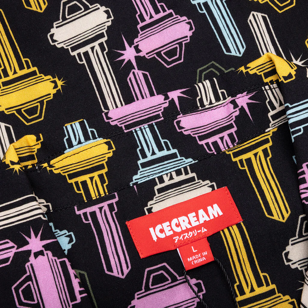 Keys S/S Woven Shirt - Black - Image 3